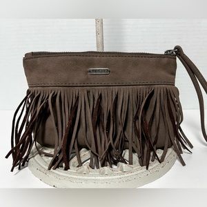 Hollister fringe wristlet bag